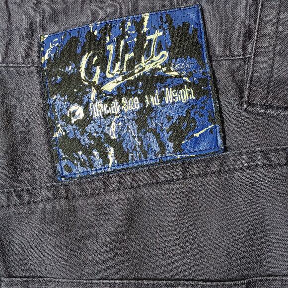 Y2K G Unit Shorts Size 38 Blue Linen Cotton Blend 7 Pockets - Picture 6 of 6